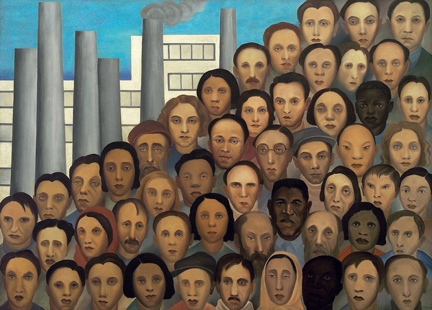 Pintura feita por Tarsila do Amaral, nome operários