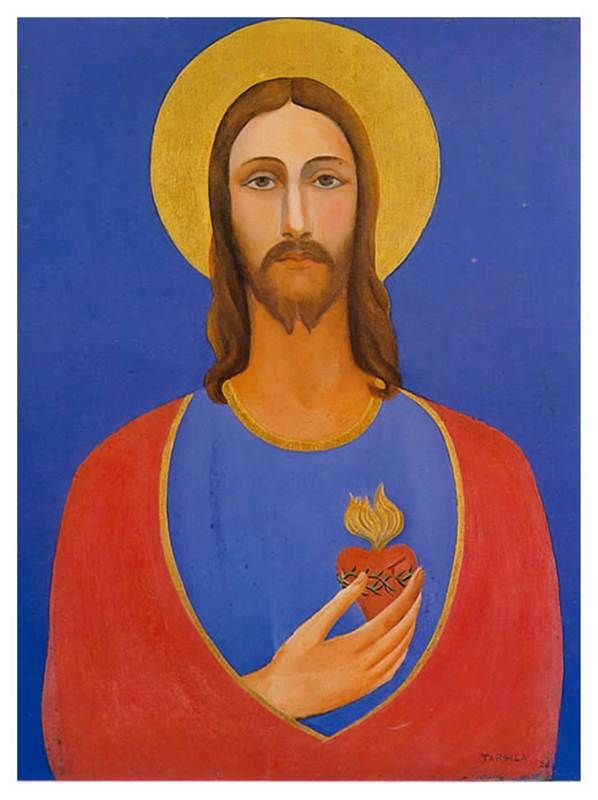 Pintado por Tarsila do Amaral em 1904 e chamado de Sagrado Coração de Jesus’, 