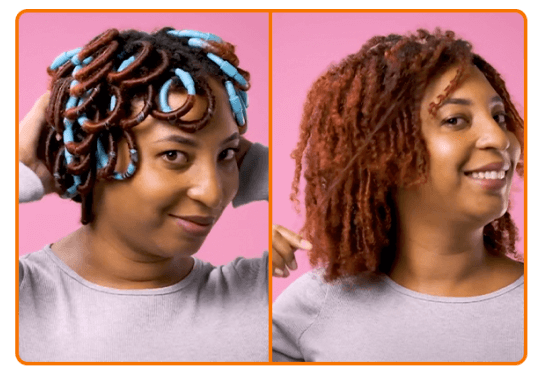 mulher negra fazendo texturização no cabelo